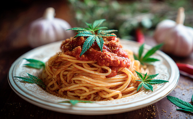 Спагетти с коноплей